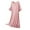 Pink #1, variant on Fartey Short Sleeve Night Dress for Women Soft Comfy Crew Neck Nightgown Loose Flowy Ruffle Hem Nightdress Lightweight Solid Color Homewear Yellow 2XL