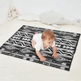 thumbnail image 2 of Black and White Geometric Boho Pattern Blanket,Comfortable Soft Lamb Wool Throw Blanket,All Season,Warm Lightweight Blankets for Sofa Bed Couch Living Room Chair,30"x40", 2 of 4