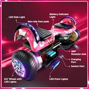 LENOGE Bluetooth Hoverboard, 6.5 300W Powerful Motor Hover Board with LED Lights, 6-10MPH Max Speed Self Balancing Electric Scooter