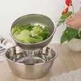 thumbnail image 6 of DINHEAROM Multi Purpose Drain Basket 1Pcs Indoor Kitchen Use Outdoor Camping Stainless Steel Vegetable Filtering Silver, 6 of 8