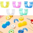 thumbnail image 2 of CraftMate 50-Piece Bobbin Clips & Thread Holder Set, Colorful Silicone Spool Organizer Clamps, Prevents Thread-Tails, Sewing Machine Accessory for Quilting & Embroidery, 5 Assorted Colors, 2 of 8
