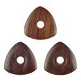 thumbnail image 2 of Rosewood Guitar Or Bass Pick - 4.0 mm Ultra Heavy Gauge - 346 Contoured Triangle With Grip Hole Shape - Natural Finish Handmade Specialty Exotic Plectrum, 2 of 5