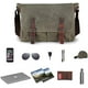 thumbnail image 3 of Bolsa de mensajero impermeable para hombre, bolsa de hombro de lona con cuerpo cruzado, bolsa de hombro para ordenador portátil F Feliz Sencillez, 3 of 5