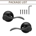 thumbnail image 5 of knobelite (2 Pack) Dummy Door Lever Door Handle for Left Hand and Right Hand,Wave Style Door Handle Lever Set with Black Finish,Single Side Non-Turning Dummy for Laundry Room, Hallway, Closet, 5 of 7