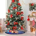 thumbnail image 4 of GZHJMY Christmas Snowflake Christmas Tree Mat, Round Christmas Tree Stand Mat Decoration for Holiday Party Home Christmas Day Ornaments Floor Door, 28.3", 4 of 6