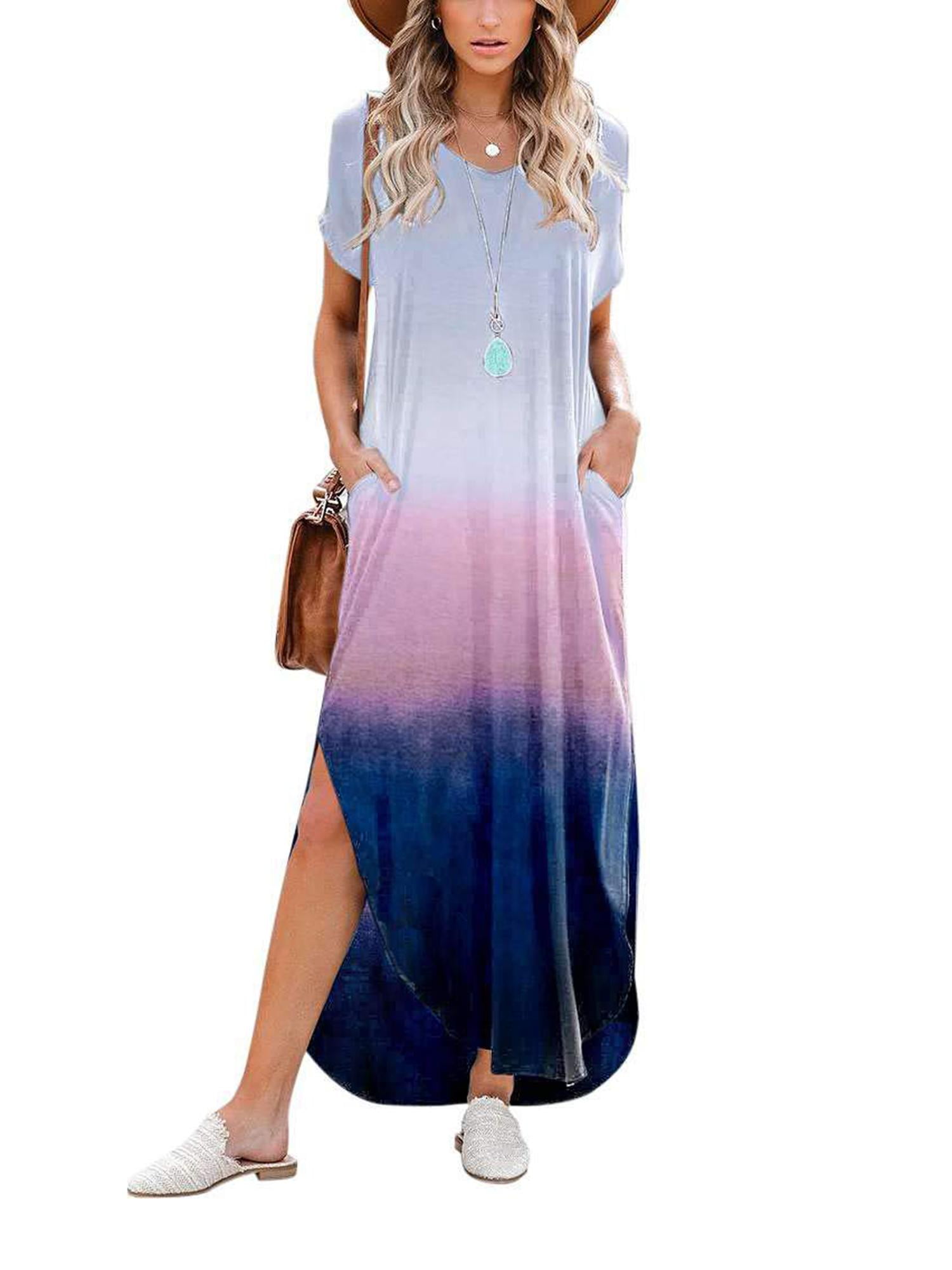 sachin and babi light blue dress Basic Casual Dress, Woman Plain Slit Dress, Knee Length Dress, Half Sl –  Friends.Fashion main image 1