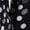 Black With White Dit - Big Dot, variant on Petite Tab Y Neck Blouse Black Lines PS