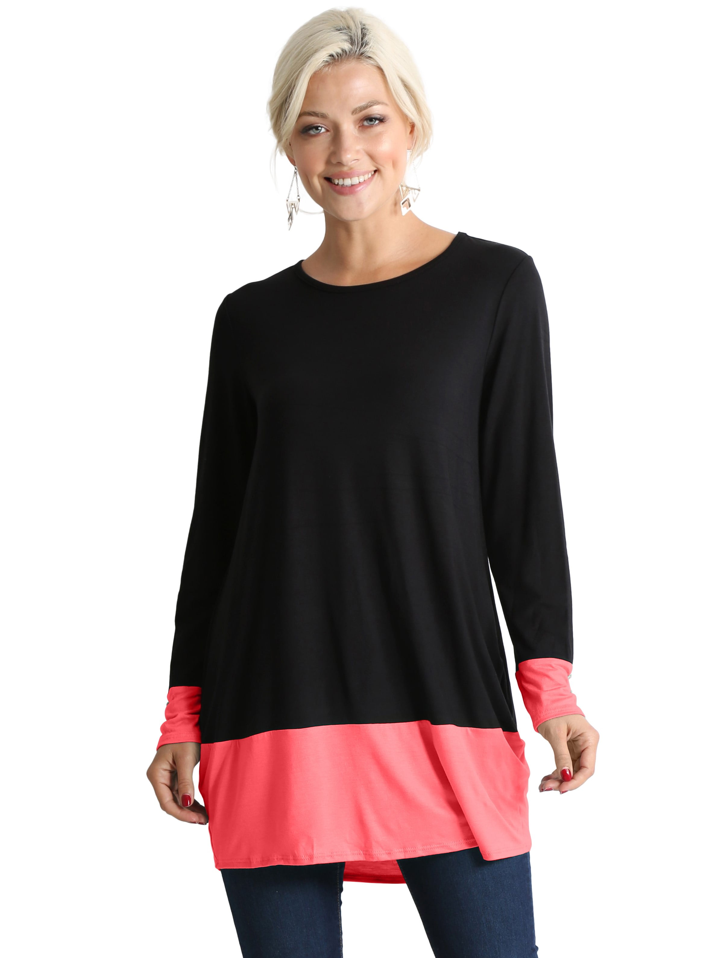 walmart plus size tunic tops