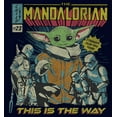 thumbnail image 2 of Men's Star Wars: The Mandalorian Grogu Retro Comic Book Cover Graphic Tee Navy Blue Medium, 2 of 5