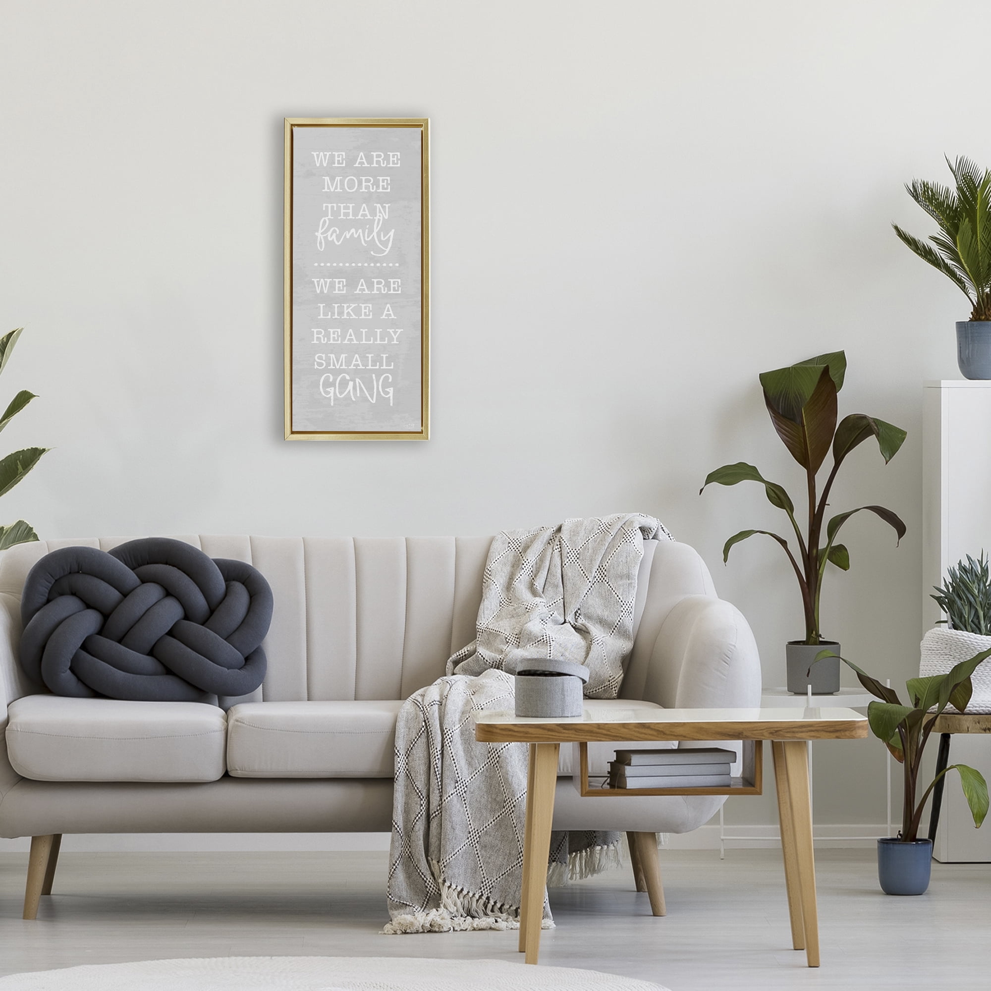 Stupell Industries Really Small Gang Family Gold Framed Floater Canvas Wall Art, design by Lux + Me Designs