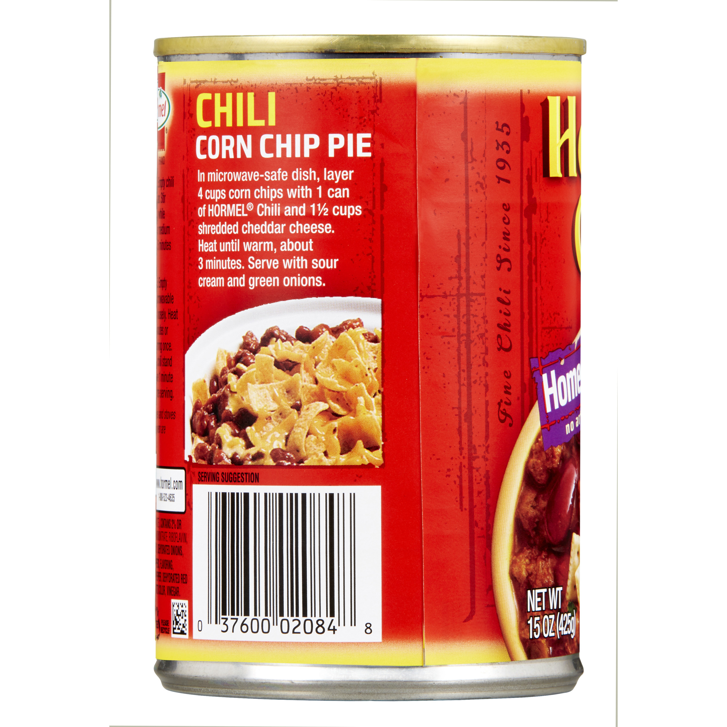 HORMEL Chili Homestyle with Beans, No Artificial Ingredients, Steel Can ...