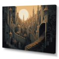 thumbnail image 2 of DESIGN ART Designart "Arabic City Hills Ii" Surrealism Landscape Canvas Wall Art 44 in. wide x 34 in. high, 2 of 5