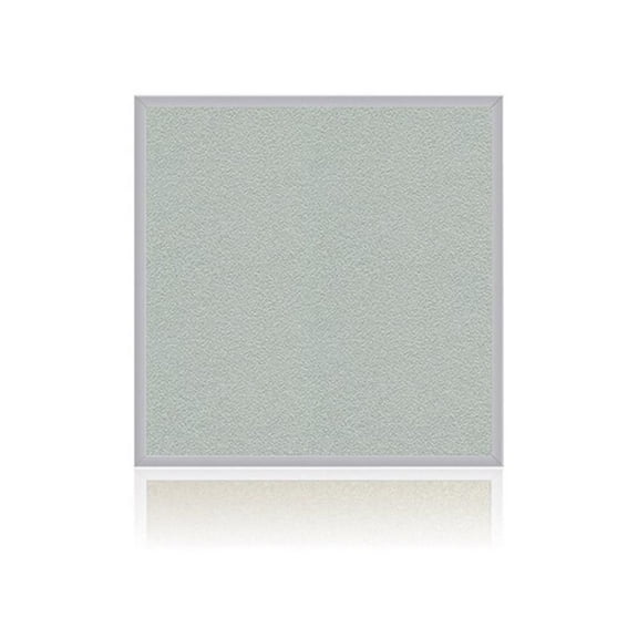 Pemberly Row Vinyl 4' x 4' Bulletin Board with Aluminum Frame in Silver