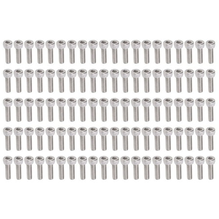 

100Pcs Hex Socket Head Cap Screws Galvanized Steel Screw Kit Industrial Fasteners M4x0.7mm2800-0004-0014