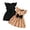 Brown Dress, variant on Kids 2-Pack Adorable Toddler Girl Summer Dress With Flower Print Floral Dress Two Piece Ensemble O-Neck Fly Sleeve For Holiday Travel