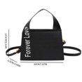 thumbnail image 2 of Bolso bandolera para mujer Moda con estampado de letras Bolsos para mujer Satchel para mujer (Negro), 2 of 2