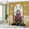 thumbnail image 5 of Ambesonne Japan Shower Curtain, Archer Cemetery Flower, 69"Wx84"L, Yellow Black, 5 of 5