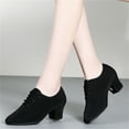 thumbnail image 6 of YOURDIARY Latin Dance Shoes for Women Lace-Up Straight Sole Professional Practice Performance Salsa Modern Ballroom Dance Shoes, 6 of 13