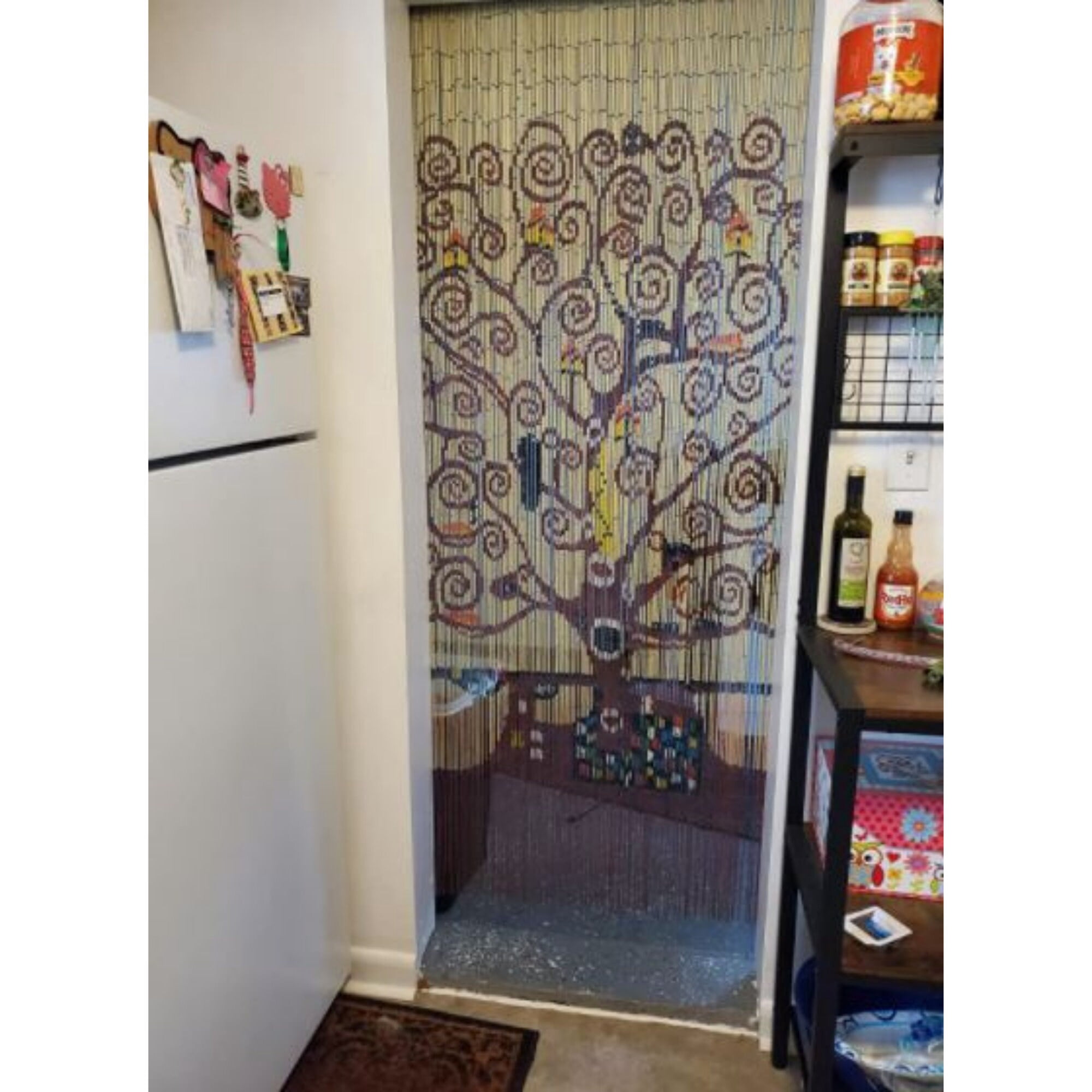 Vauluxe Vintage Brown Tree of Life Art Grommet Sheer Curtains - 36 x 79 Inches 125 Strands