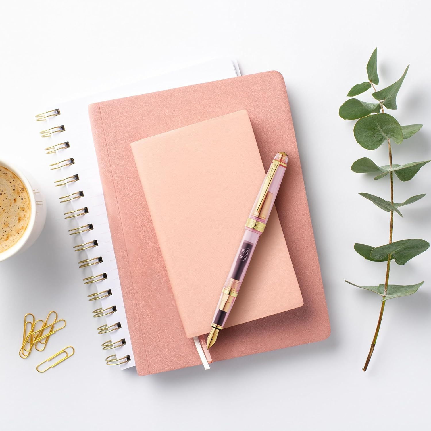 Cross Bailey Light Translucent Pink Sapphire Resin with Bright Chrome Internal Mechanism and Gold-plated Appointments Extra-Fine Nib Fountain Pen