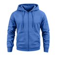 thumbnail image 6 of Men's Hoodies Zip Up Hooded Sweatshirts with Pockets | Sweatshirts;Fall Clothes Outfits;Full Zip Up Hoodie;Long Sleeve Winter Jackets;Relaxed Fit Coat, S, 6 of 6