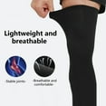 thumbnail image 3 of NIBOLOG 1Pc Knee Brace Soft Fabric Sweat-absorbent Elastic Leg Sleeve Stretchy Knee Support for Running, 3 of 8