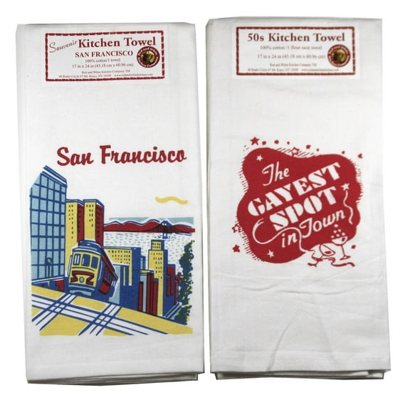 Decorative Towel San Fran Cable Car/ Gayest Spot Kitchen Towel USA Cotton Sfcv01.Vl33