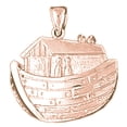 thumbnail image 1 of 14K Rose Gold Noah's Ark Pendant - 25 mm, 1 of 3