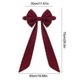 thumbnail image 5 of Shoreew Christmas Velvet Chair Sashes 11.8" x 29.5" Burgundy Chair Bows Tie Back for for Christmas Banquet Wedding Birthday Party Dining Room Decoration, 5 of 7