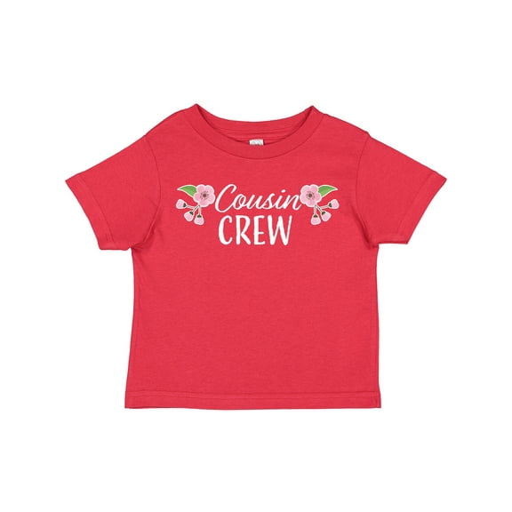 Inktastic Cousin Crew with Flowers Girls Toddler T-Shirt