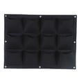 thumbnail image 1 of Bolsa para cultivo de plantas para jardín, degradable, vertical, para colgar en la pared, con 12 bolsillos (negro), 1 of 11