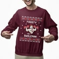 thumbnail image 2 of Christmas Sweatshirt, Frosty The Swoleman Funny Christmas Sweatshirt, Muscular Snowman Ugly Holiday Jumper, Festive Gym Lover Gift for Weightlifters & Fitness Fans, 2 of 5