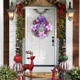 thumbnail image 6 of RBCKVXZ Christmas Wreaths For Front Door, 12 Inch Xmas Wreath with Blue Ball & Bow for Fireplace Window Outdoor Table Centerpiece Holiday Decoration, 6 of 6