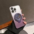 thumbnail image 2 of Gyro Stand Bracket Magnetic Phone Case for iPhone 14 Plus Hollow Stand Designed Lens Camera Protection Wireless Charging Anti-Fall Kickstand Cover for iPhone 14 Plus, Purple, 2 of 9