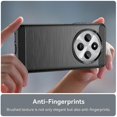 thumbnail image 4 of For Xiaomi Redmi 14C 4G Case Carbon Fiber Texture Brushed Anti Fingerprint Phone Back Cover - Black, 4 of 5