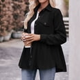 thumbnail image 5 of Womens Casual Loose Button Down Shirts Long Sleeve Solid Color Shirts Casual Pocket Coat Tops Womens Long Thermal Shirts Woman V Neck Tee Summer Tee Shirts for Women Short Sleeves Top And Shirts for, 5 of 5