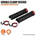 thumbnail image 5 of BV Bike Handlebar Grips, Double Lock-on Bicycle Grip Handle Bar End Holding Locking Grips, for MTB, BMX, Mountain, Downhill, Folding Bike (Red), 5 of 6