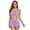 Purple, variant on Women's Split Swimsuit Solid Color High Waist Beach Bikini Swimwear,S