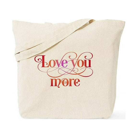 CafePress - Love You More Tote Bag - Unisex Canvas Tote Bag, Beige, 1-Piece