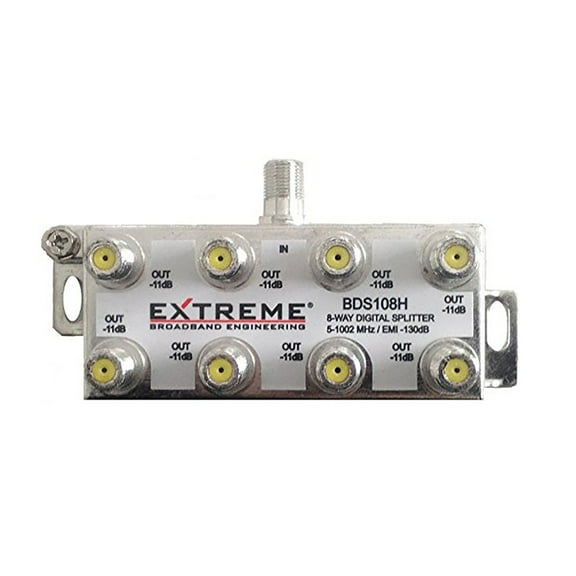 Extreme Broadband BDS108H 8-Way Digital Coaxial Splitter RG6 splitter 5-1002 MHz