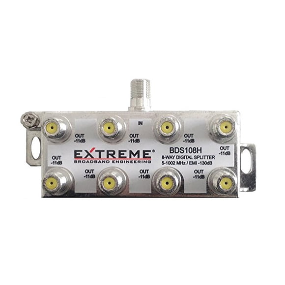 Divisor Digital de 8 vías Extreme Broadband BDS108H RG6 5-1002 MHz