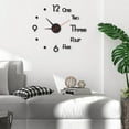 thumbnail image 2 of Matoen Large Wall Clock for Living Room Decor, Frameless DIY Modern 3D Wall Clock with Numbers Stickers for Home Bedroom Office Wall Decorations Ideas(Black), 2 of 8