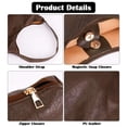 thumbnail image 6 of Spencer Retro PU Bags for Women Tote Bag with Purse Slouchy Bag Hobo Handbag Crescent Satchels Shoulder Bag, 2pcs Bag Set, Coffee, 6 of 9