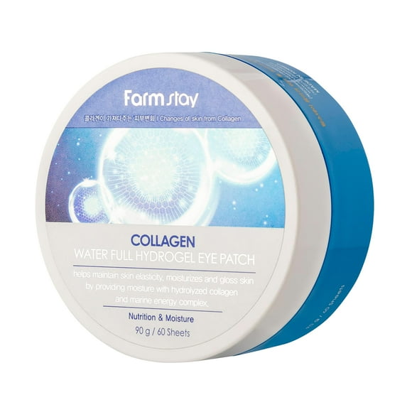 Parche para ojos FARMSTAY Collagen Water, hidrogel completo, 60 unidades