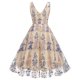 thumbnail image 4 of Vestido Sexy para las Mujeres Retro Bordado Impresión Camisola Estilo de Cintura Alta, Poliéster Ligero para Uso Versátil Diario Y de Fiesta, 4 of 7