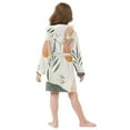 thumbnail image 7 of FORMRS Niños Bathrobe Unisex Hooded Robe Soft Plush Pajamas Sleepwear, Size 2-3T, Art Plant, 7 of 7