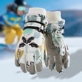 thumbnail image 3 of Gpaecead Toddler Ski Gloves Kids Boys Girls Gloves Winter Outdoor Windproof Warm Gloves Snow Gloves For Cold Weather Ski Gloves White, 3 of 3