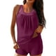 thumbnail image 2 of Augper Women Conservative Print Strappy Back Set Two Piece Swimsuits Swimdress, 2 of 7