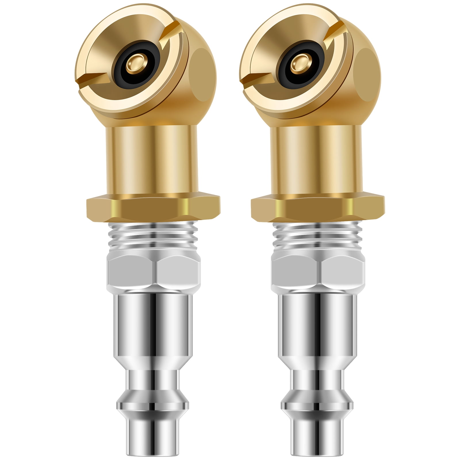 Ball Inflator Air Chuck Set Brass 1 4NPT Air Compressor Tire Inflator Attachment Easy Installation Inflator Gauge Compressor Accessories for Car Truck Bicycle Motorcycle Walmart