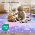 thumbnail image 4 of ODIKA Pink Tie Dye Kawaii Galaxy Border Shaped Floormat Stain Resistant Low Profile for Dorm Room, Small Living Apartment, 4 of 7